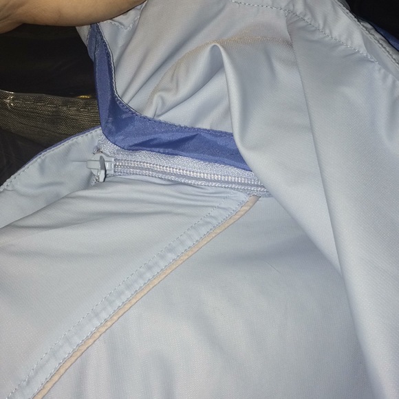 Two-tone Blue Waterproof Coat - Picture 6 of 8